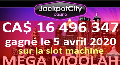 Jackpot City est un site Canadien pour jouer au Mega Moolah